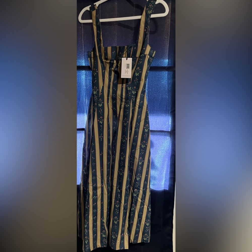 WeWoreWhat Blue and Cream Striped Dress